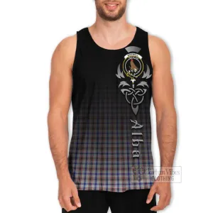 Boswell Tartan Men's Tank Top Featuring Alba Gu Brath Family Crest Celtic Inspired