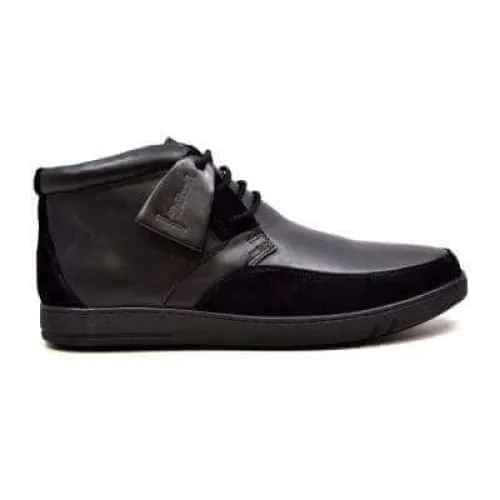 British Walkers Birmingham Bally Style Men's Black Leather High Tops