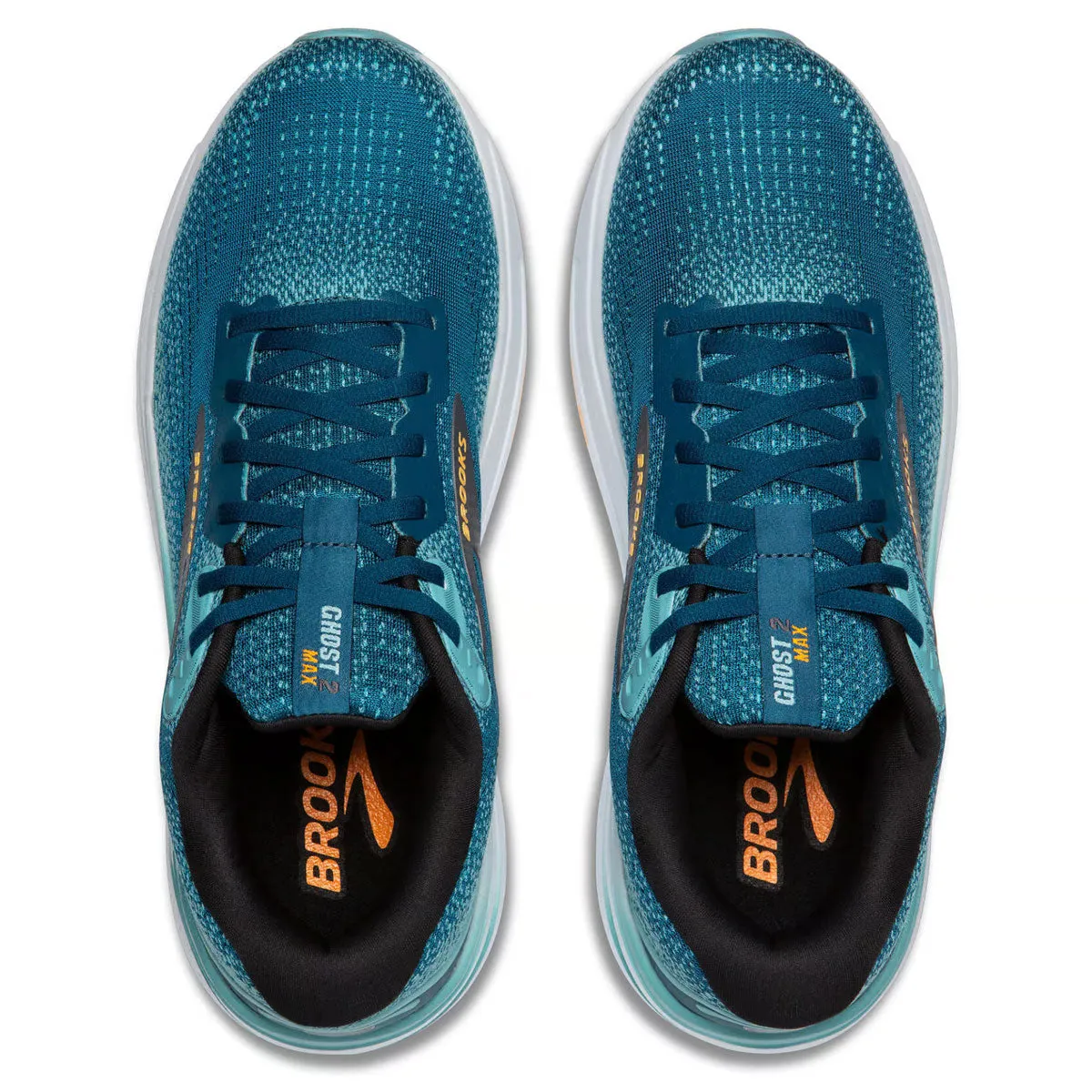 Brooks Ghost Max 2 Running Shoes - Mens - Moroccan Blue/Aqua/Orange Pop