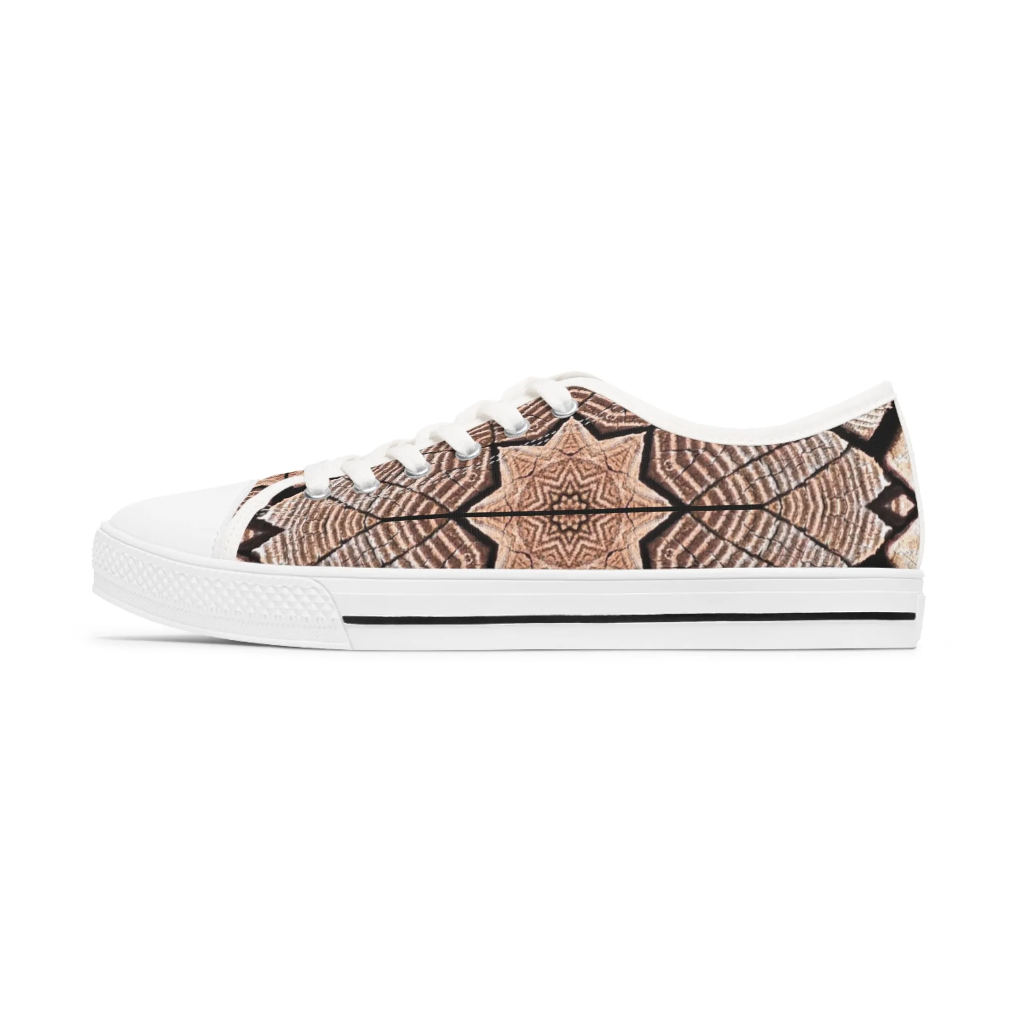 Brown Mandala - Inovax Woman's Low Top Sneakers