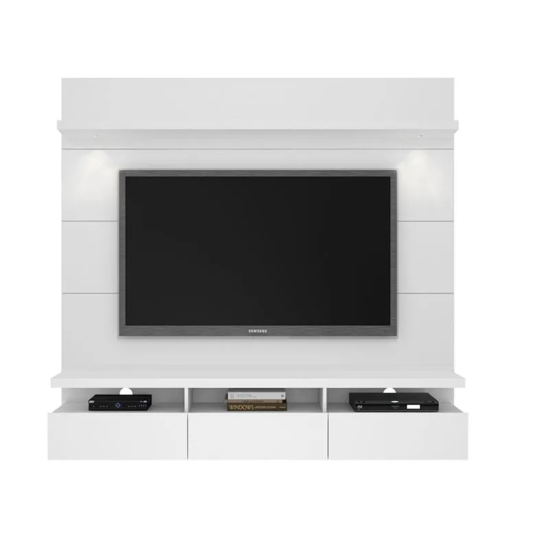 Cabrini 1.8 Floating Wall Theater Entertainment Center in White Gloss