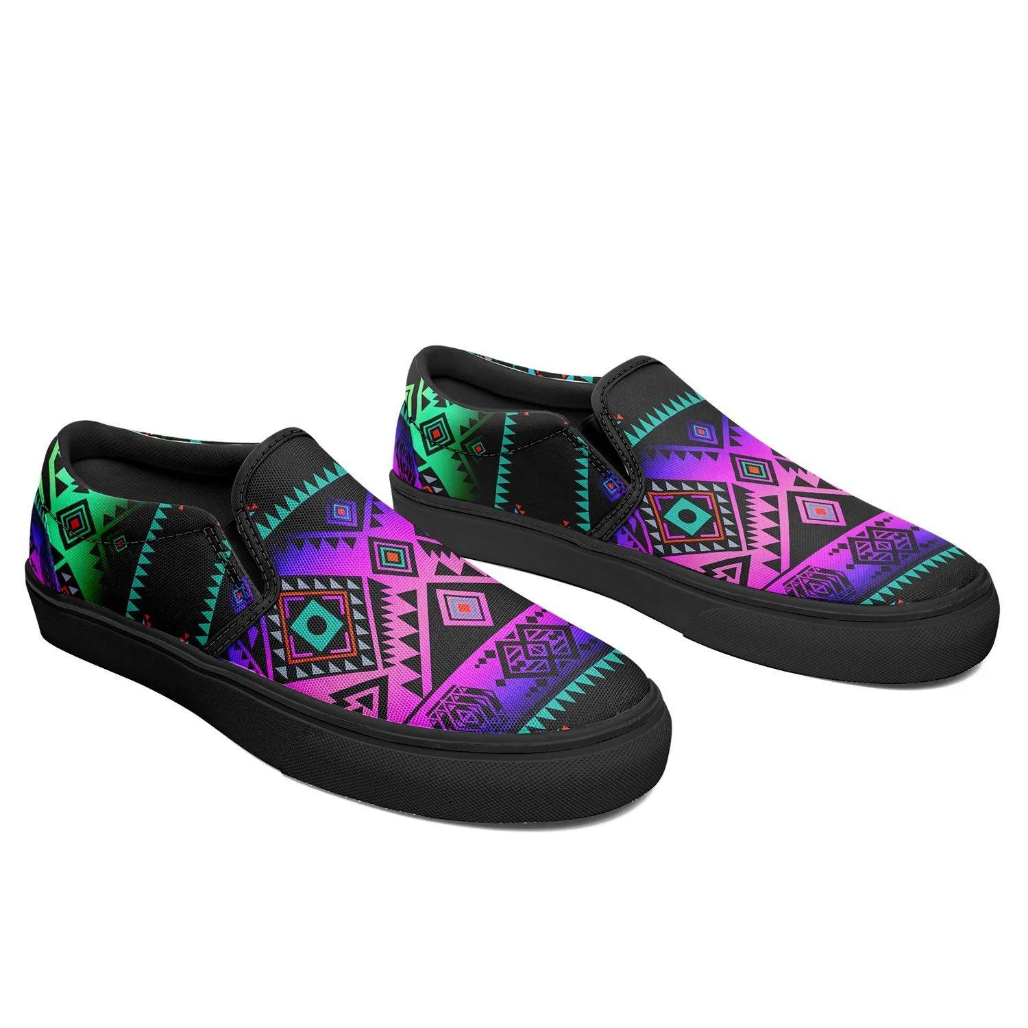 California Coast Sunrise Otoyimm Kid's Canvas Slip On Shoes