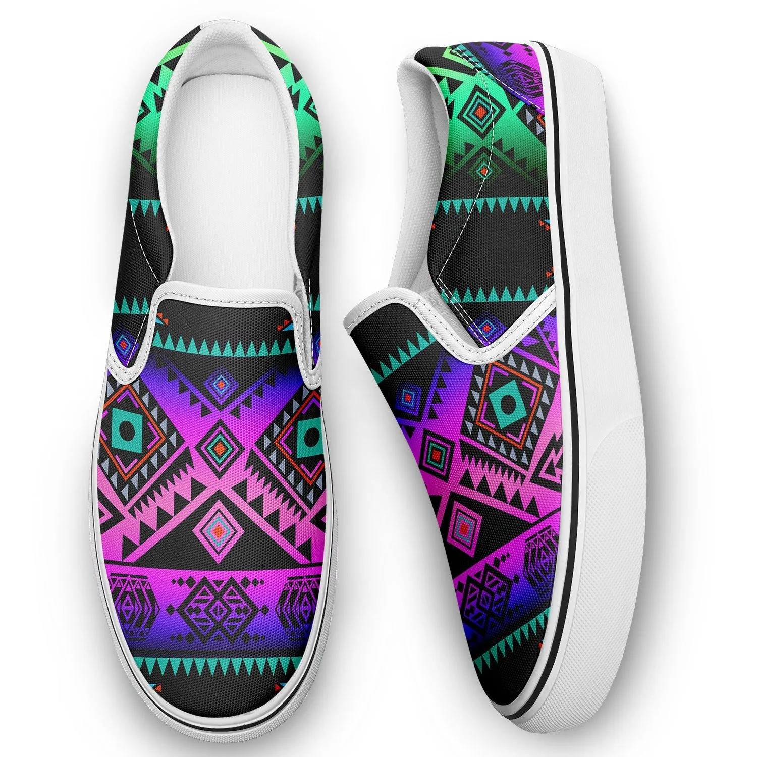 California Coast Sunrise Otoyimm Kid's Canvas Slip On Shoes