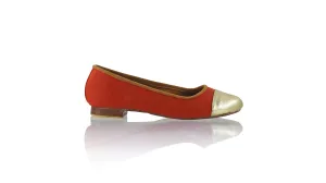 Calya 20mm Ballet - Orange Canvas & Gold Leather