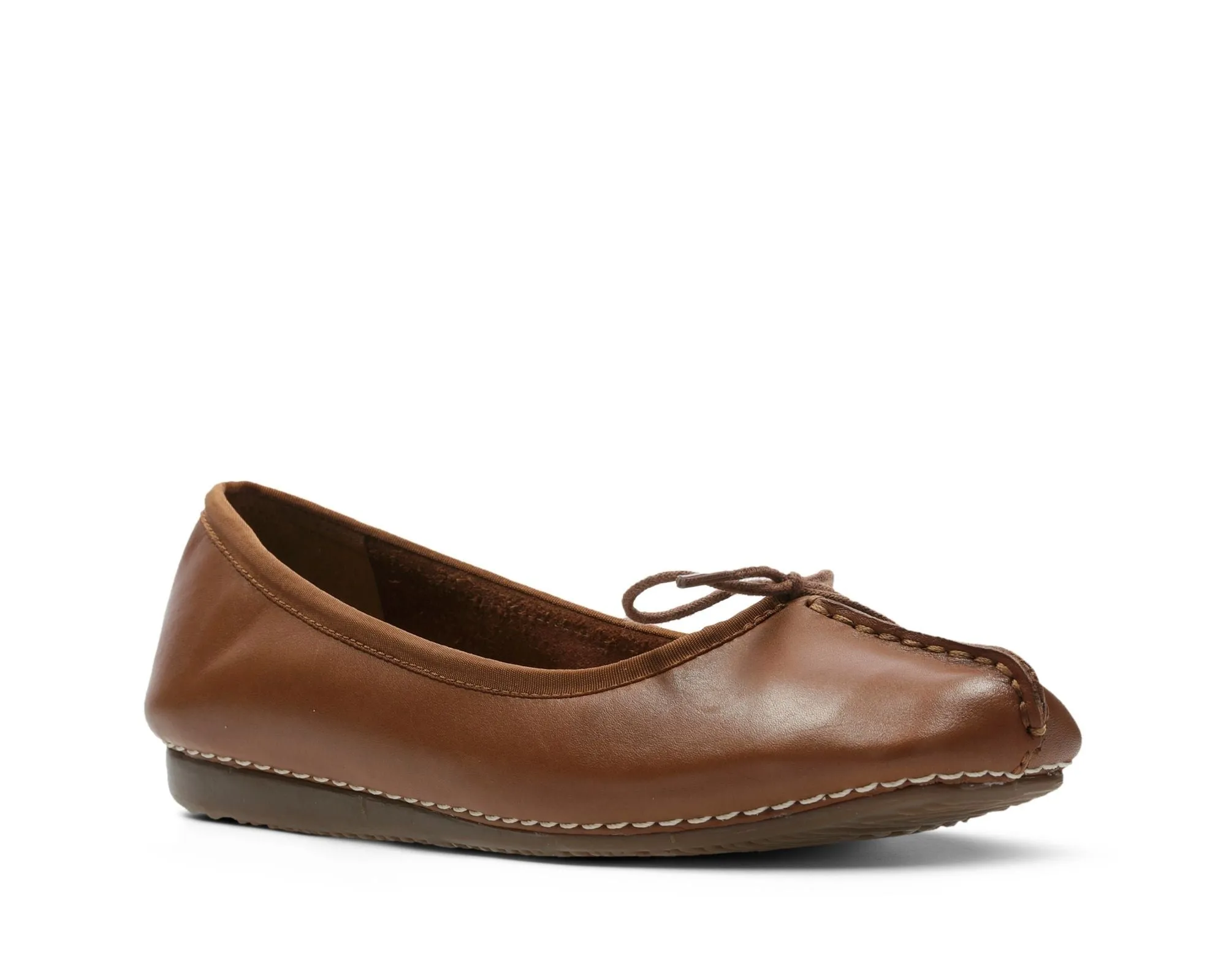 Clarks Freckle Ice Dark Tan Leather