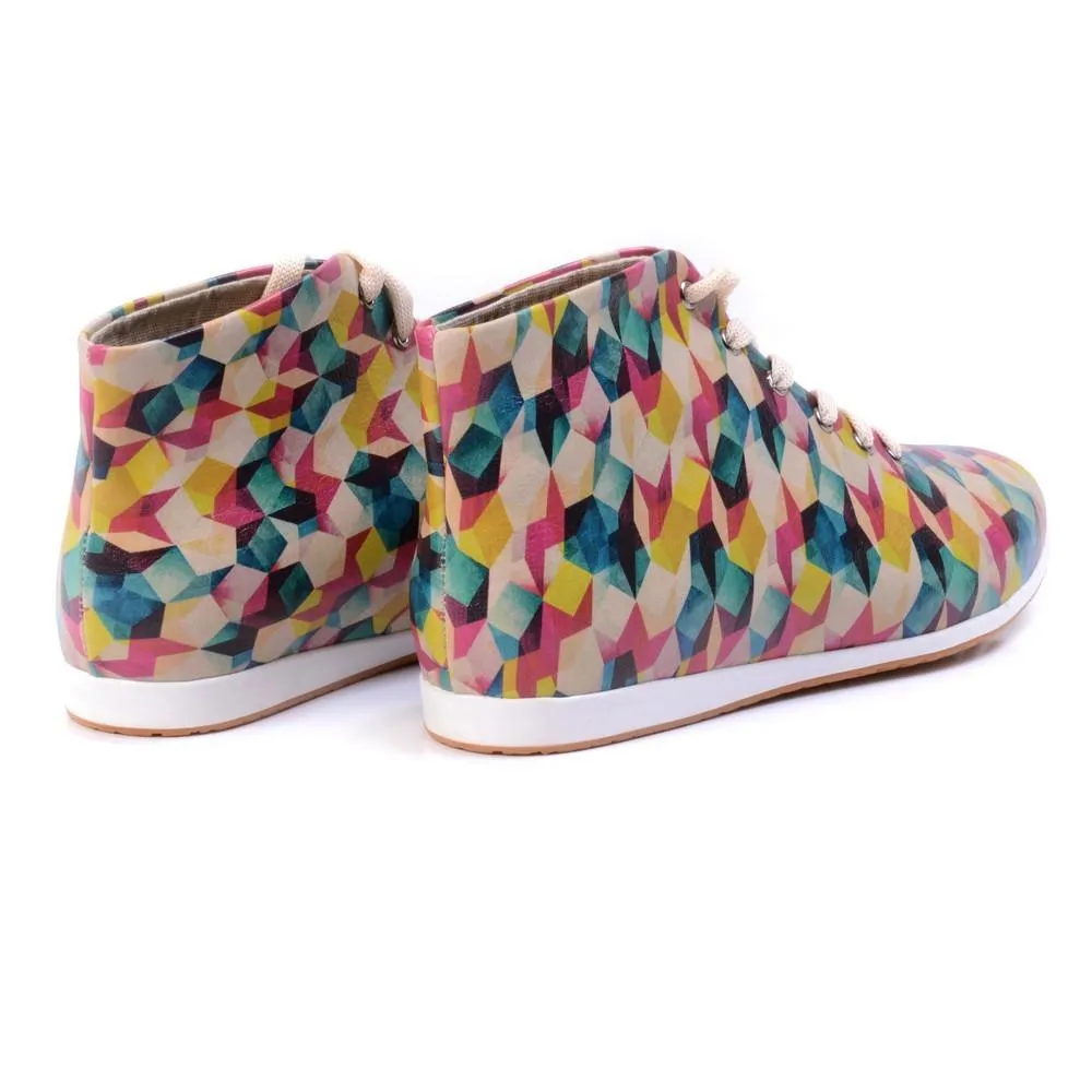 Colorful Pattern Short Boots LND1139