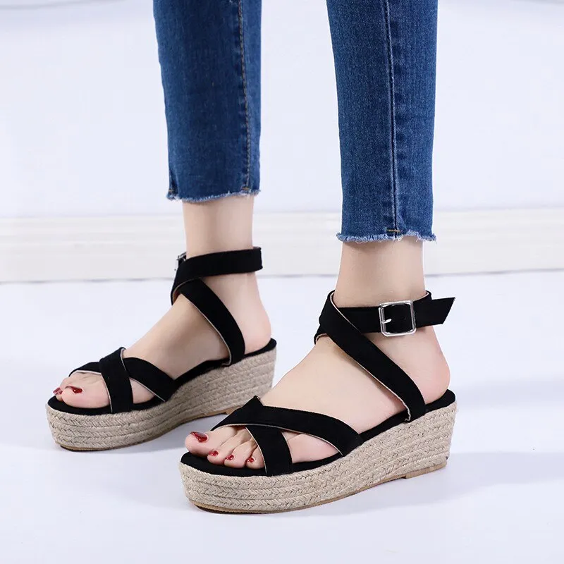 Comfortable Thick Heel Platform Sandals