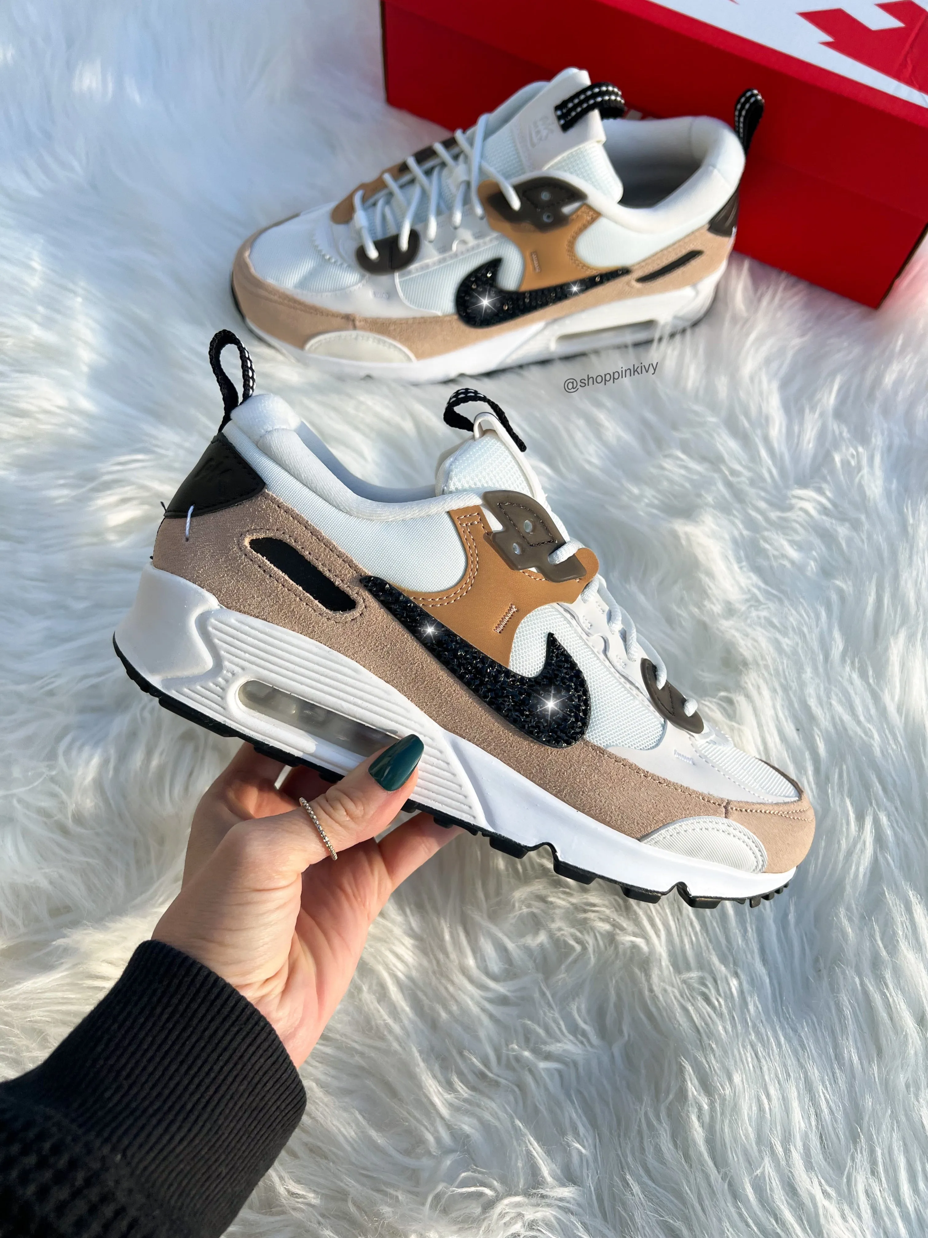 Copper Swarovski Nike Women Air Max 90 Futura