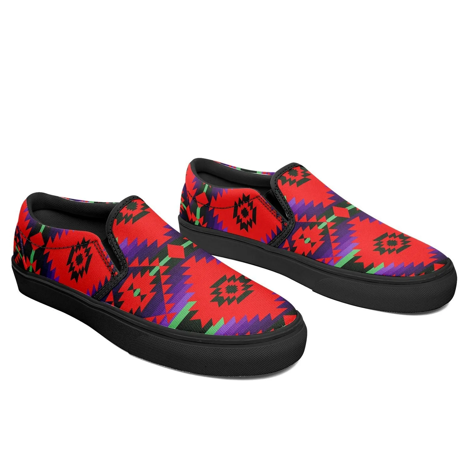 Cree Confederacy Chicken Dance Otoyimm Kid's Canvas Slip On Shoes