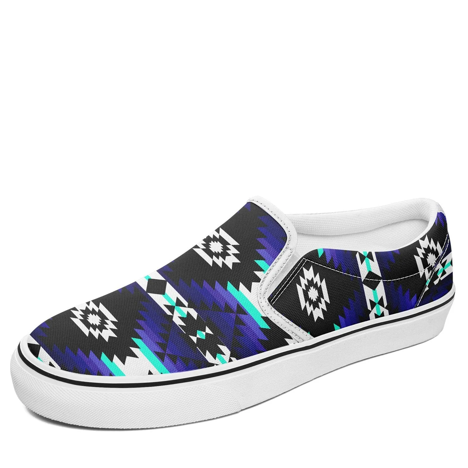 Cree Confederacy Midnight Otoyimm Kid's Canvas Slip On Shoes