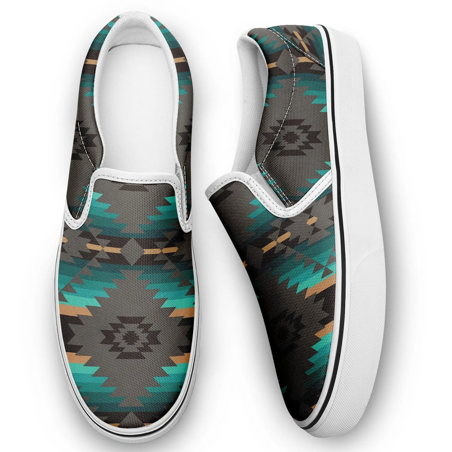 Cree Confederacy Otoyimm Kid's Canvas Slip On Shoes