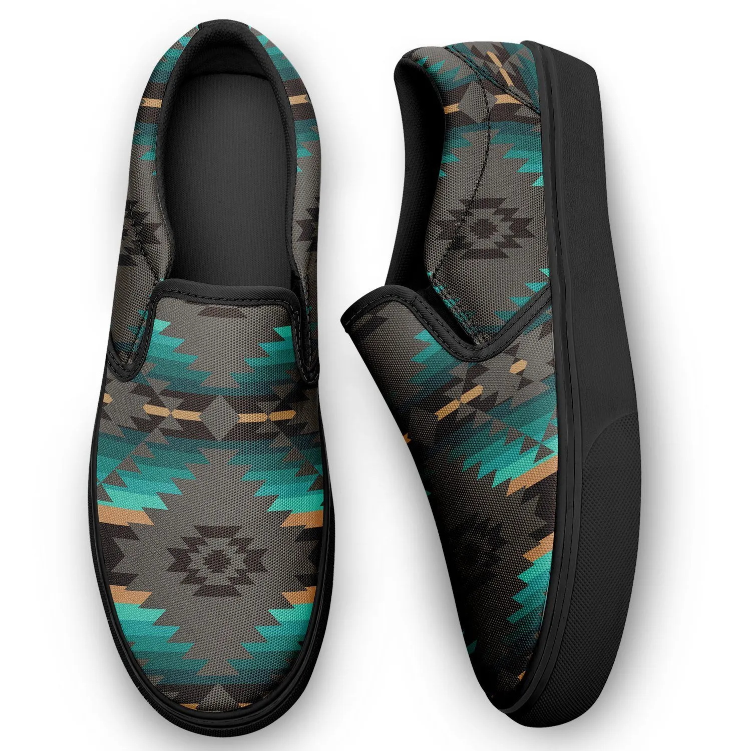 Cree Confederacy Otoyimm Kid's Canvas Slip On Shoes