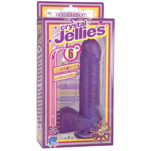 CRYSTAL JELLIES 6" BALLSY COCK WITH SUCTION CUP