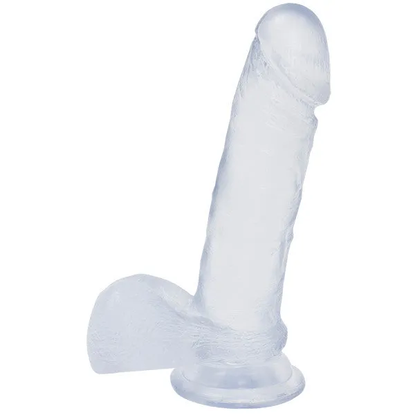 CRYSTAL JELLIES 6" BALLSY COCK WITH SUCTION CUP