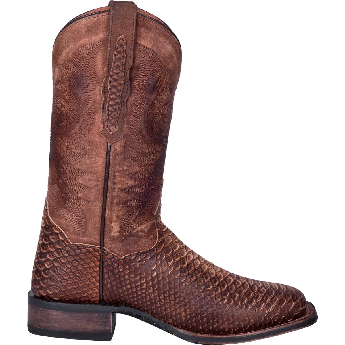 Dan Post Men's KA Python Print Brown Leather Western Boots DP4526