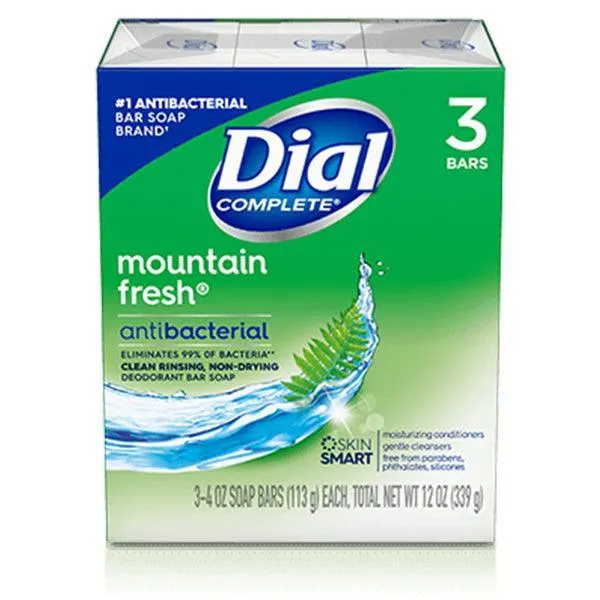 DIAL MOUNTAIN FRESH CLEAN RINSING ANTIBACTERIAL SOAP 3BRS