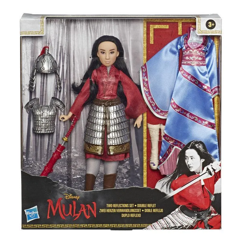 Disney Movie Mulan Inspired Two Reflections Set, Fashion Doll with 2 Outfits and Accessories