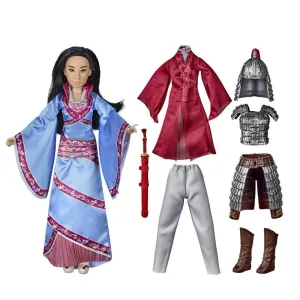 Disney Movie Mulan Inspired Two Reflections Set, Fashion Doll with 2 Outfits and Accessories