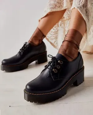 DR. MARTENS LEONA LO BLACK SMOOTH