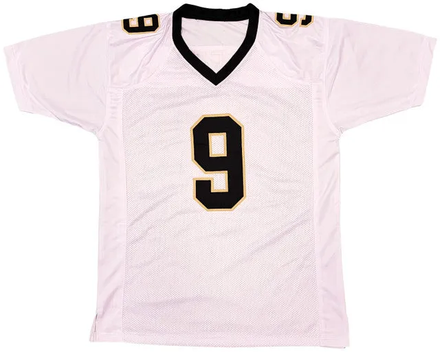 Drew Brees New Orleans Signed White Football Jersey BAS