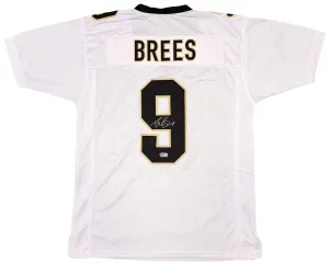 Drew Brees New Orleans Signed White Football Jersey BAS