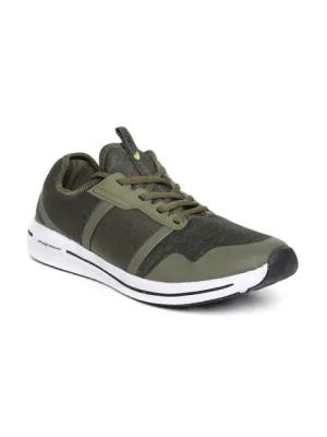 Duke Men Olive Green Running Shoes