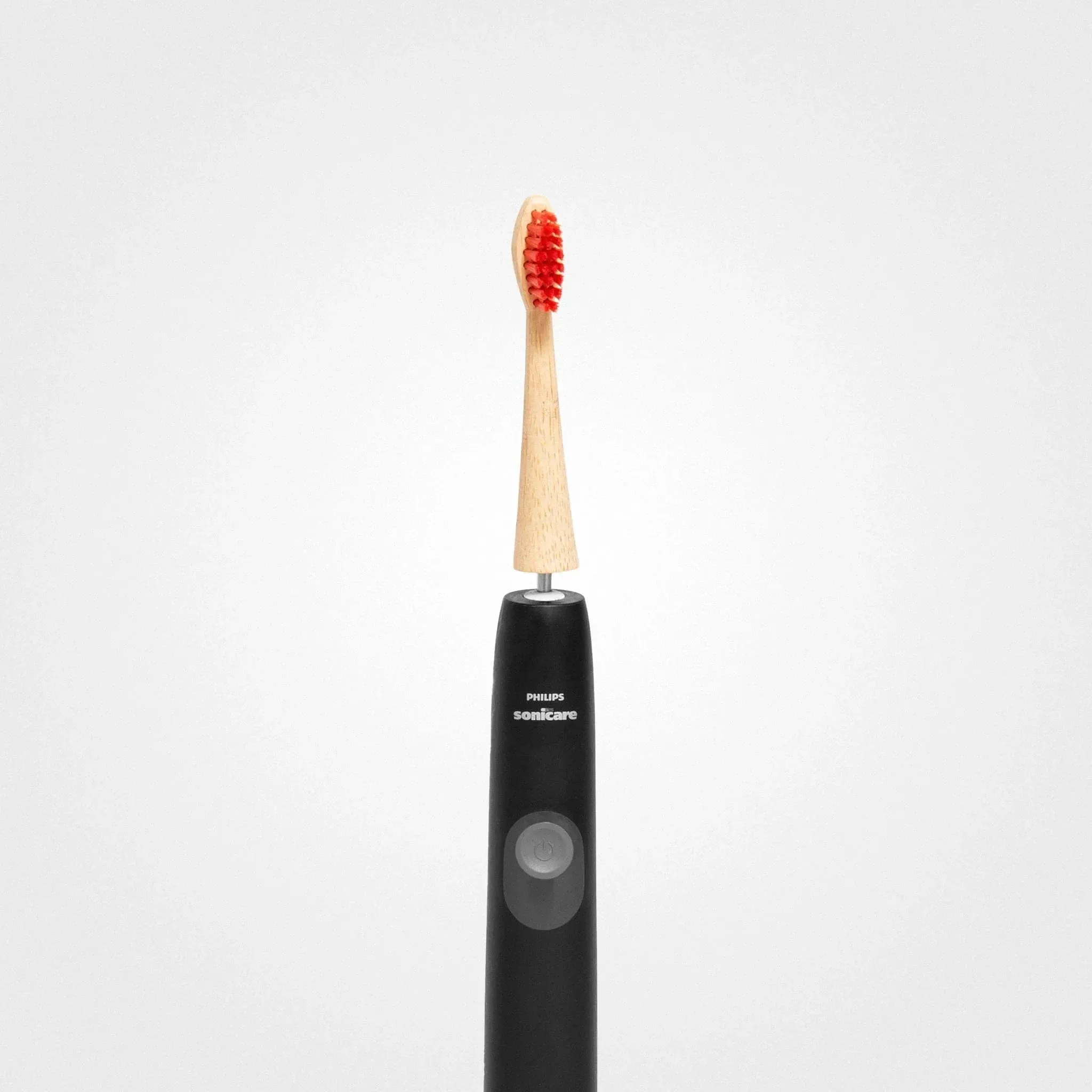 Electric Toothbrush Heads, 4-pack I Made of Bamboo, Red, Philips