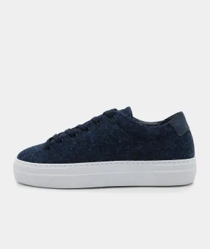 Ella - Navy Melange Wool