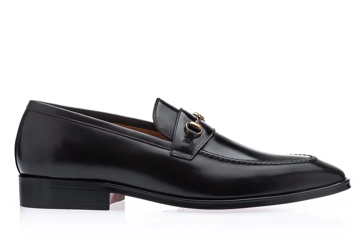 ELMORO VINTAGE BLACK LOAFERS