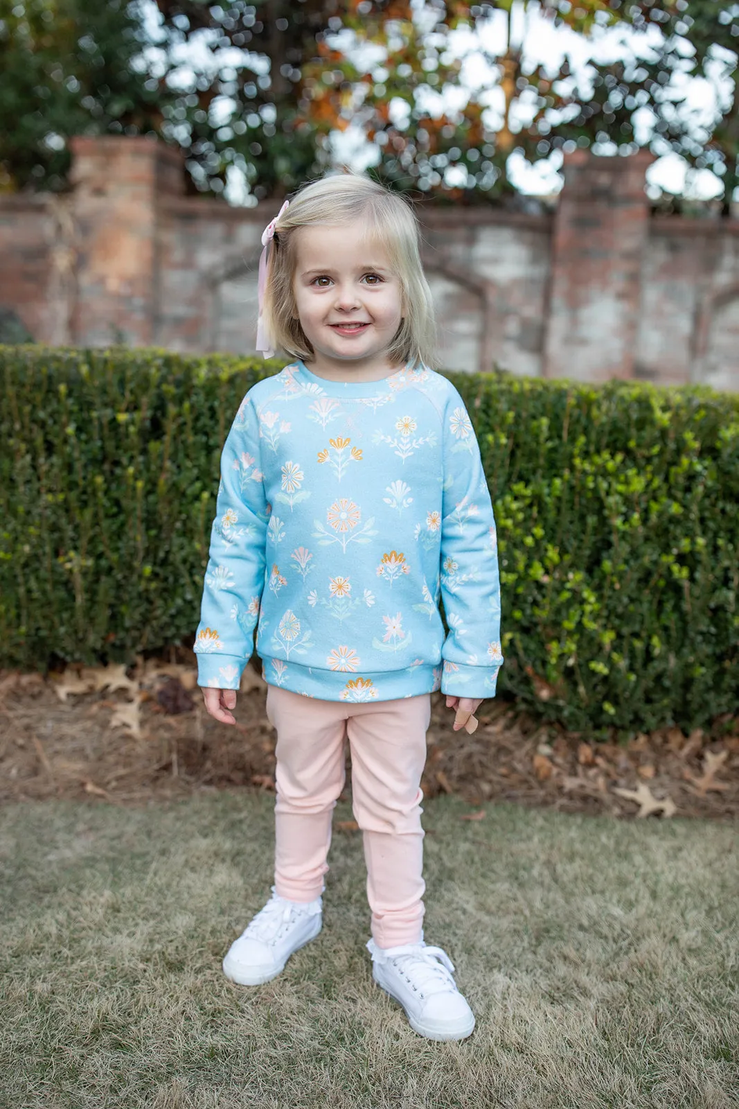 Emmy Floral Crewneck Sweater and Leggings Set - SAMPLE