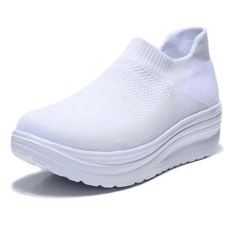 Experience Walking on Air with Owlkay's Cloud Wedge Sneakers