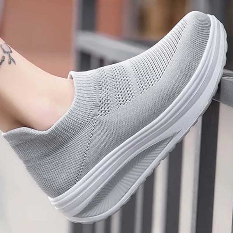 Experience Walking on Air with Owlkay's Cloud Wedge Sneakers