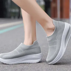 Experience Walking on Air with Owlkay's Cloud Wedge Sneakers