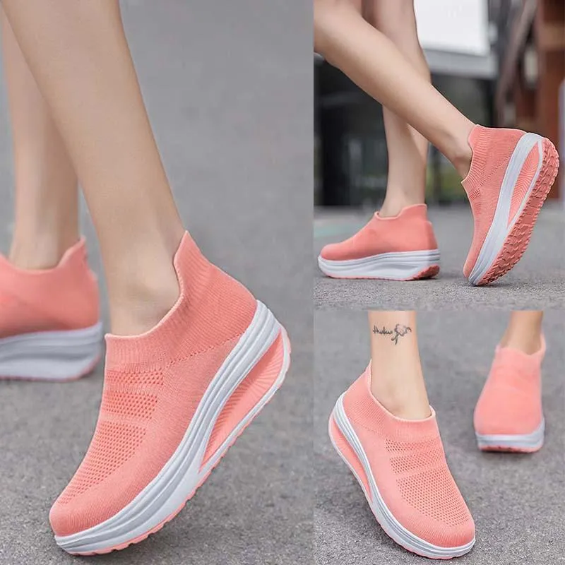 Experience Walking on Air with Owlkay's Cloud Wedge Sneakers