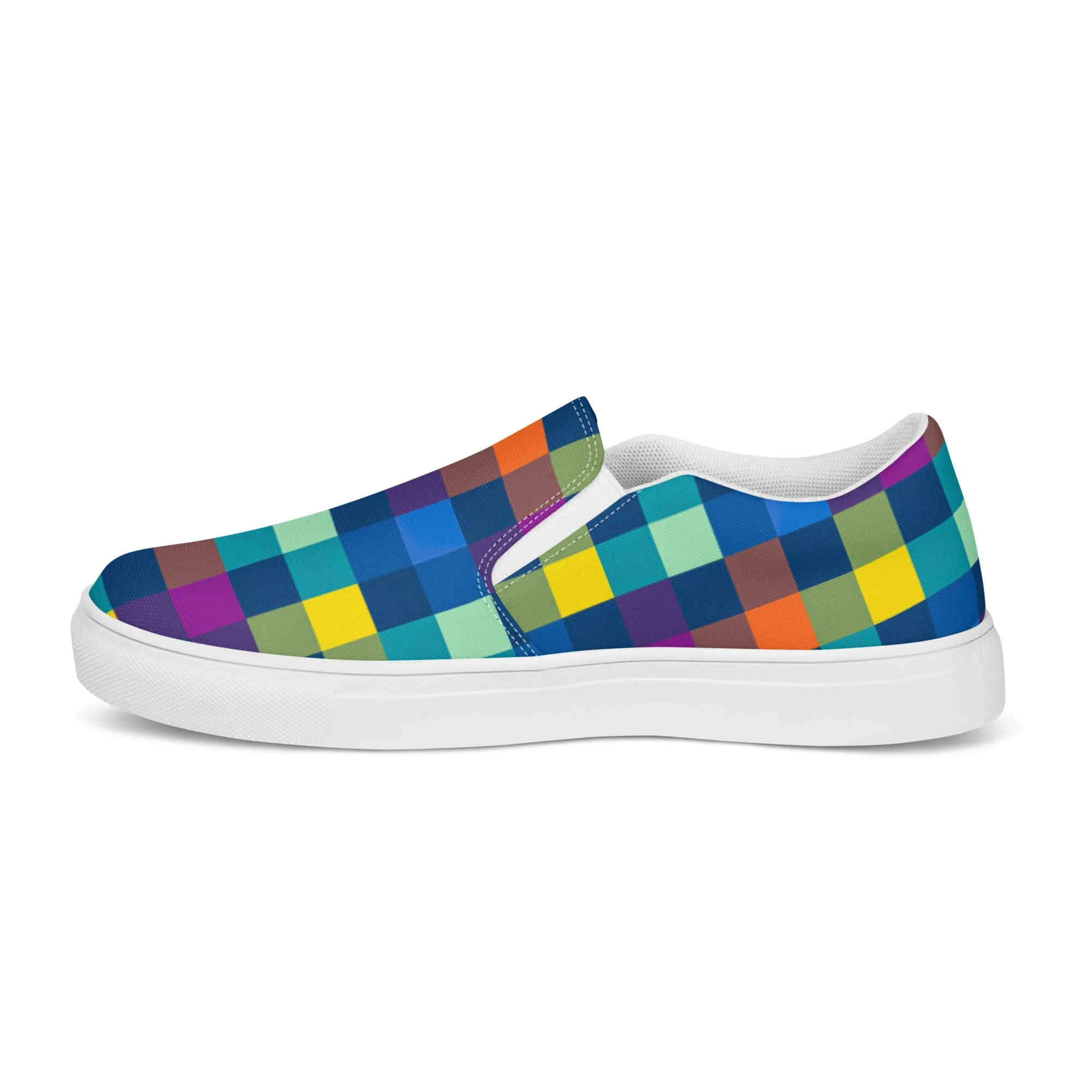 Festive Pixels Women’s slip-on canvas shoes