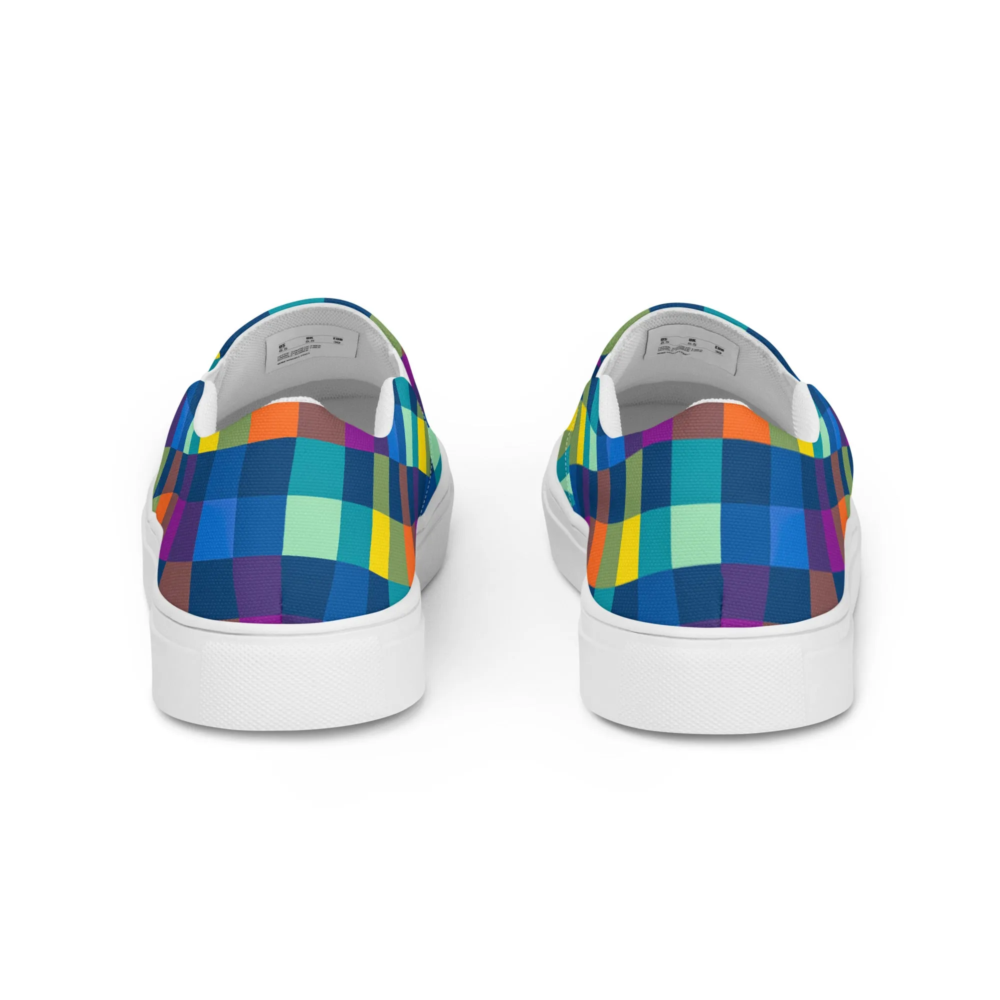 Festive Pixels Women’s slip-on canvas shoes