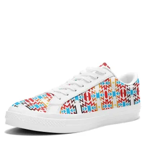 Fire Colors and Sky Aapisi Low Top Canvas Shoes White Sole