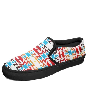 Fire Colors and Sky Otoyimm Kid's Canvas Slip On Shoes