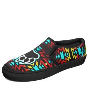 Fire Colors and Turquoise Bearpaw Otoyimm Kid's Canvas Slip On Shoes