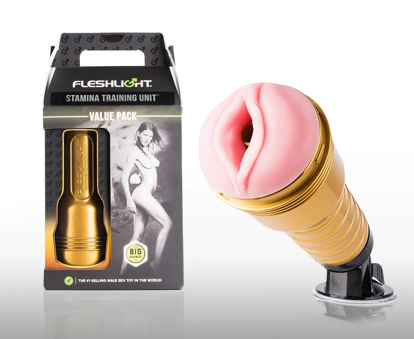 Fleshlight Pink Lady Vagina Stamina Training Unit STU Male Masturbator Sex Toy Value Pack Kit The Hands Free Fleshlight Experience