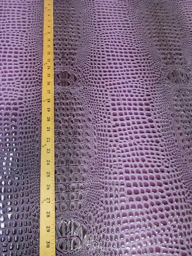 Florida Gator 3D Embossed Vinyl Fabric / Honey Caramel / By The Roll - 30 Yards