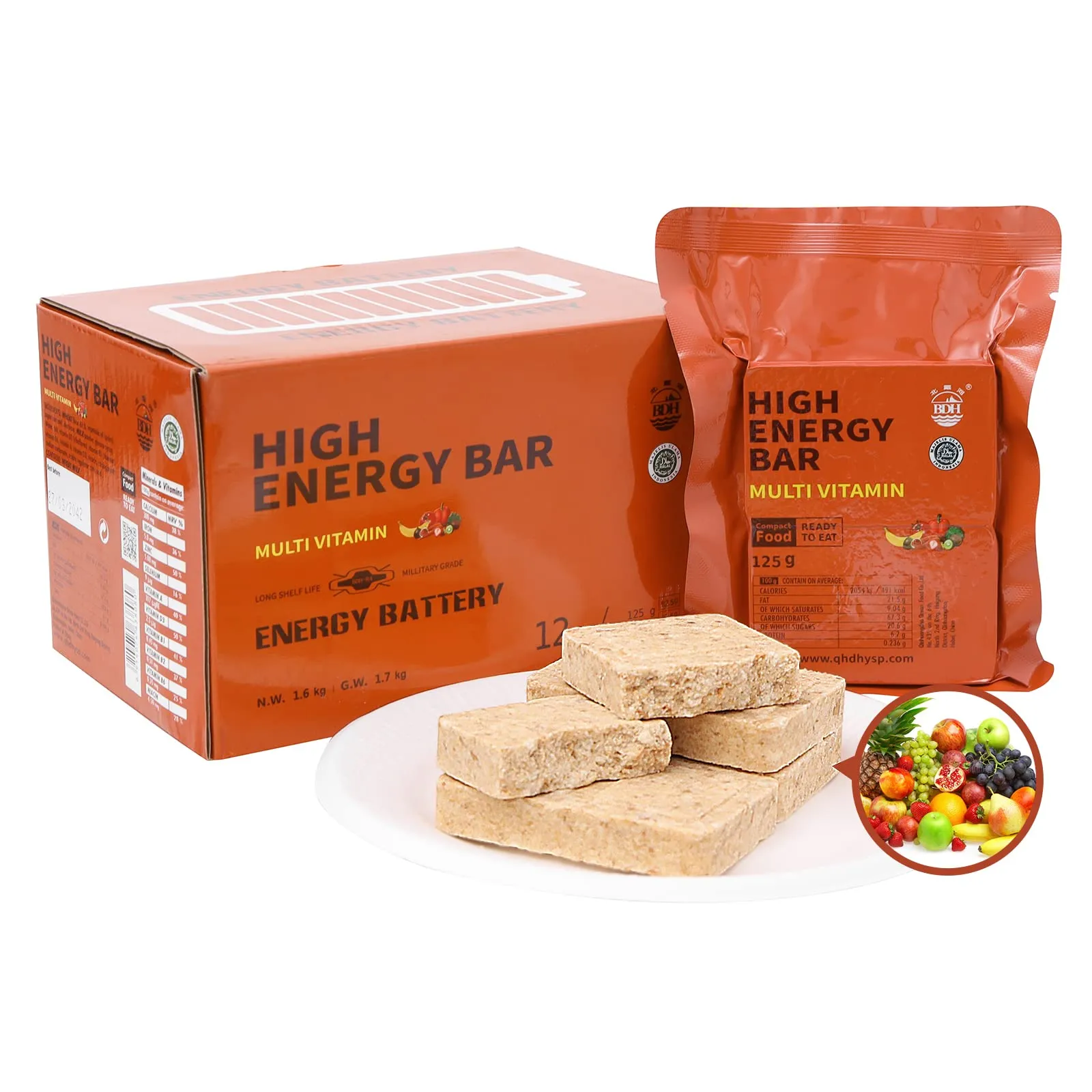 High Energy Ration Bars - Plain, Peanut and Lightly Salted (3 Pack)