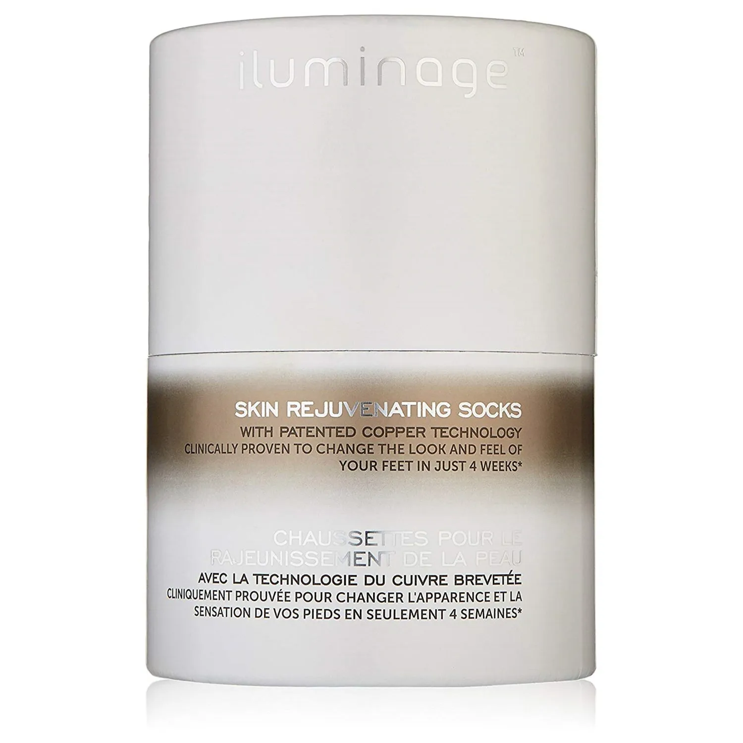 iluminage Skin Rejuvenating Socks with Anti-Aging Copper Technology