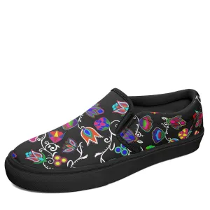 Indigenous Paisley Black Otoyimm Kid's Canvas Slip On Shoes