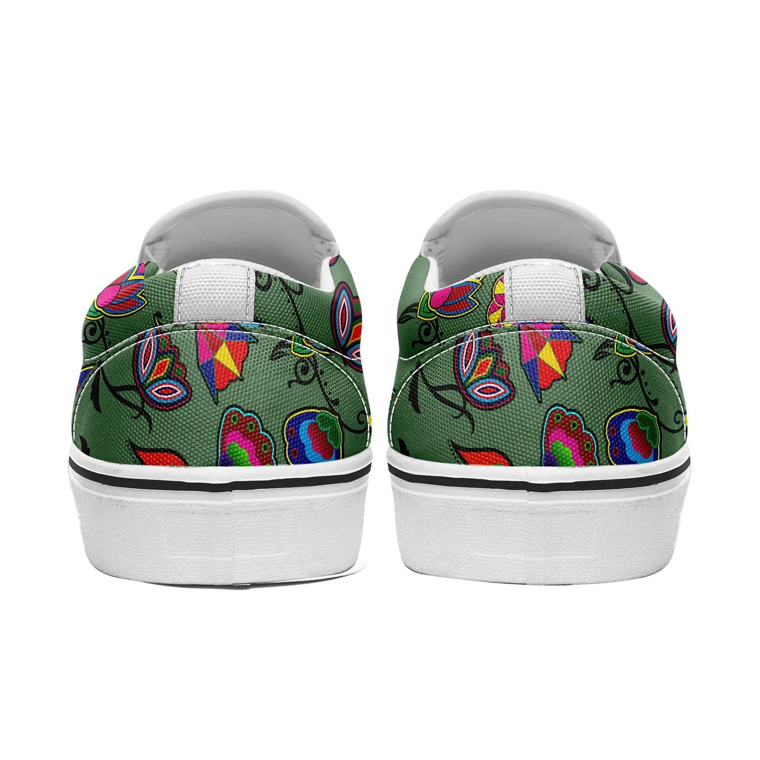 Indigenous Paisley Dark Sea Otoyimm Kid's Canvas Slip On Shoes