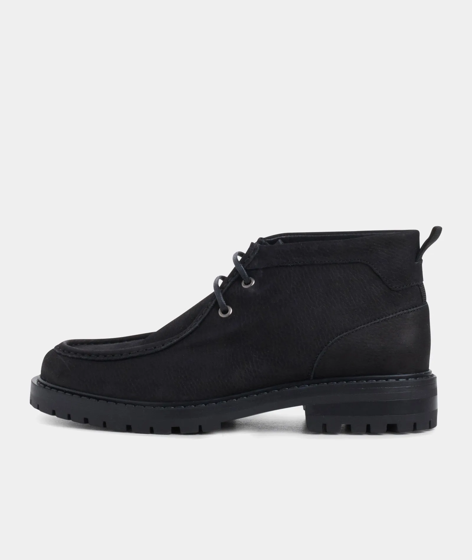 Jaz Mid Top - Black Tumbled Nubuck