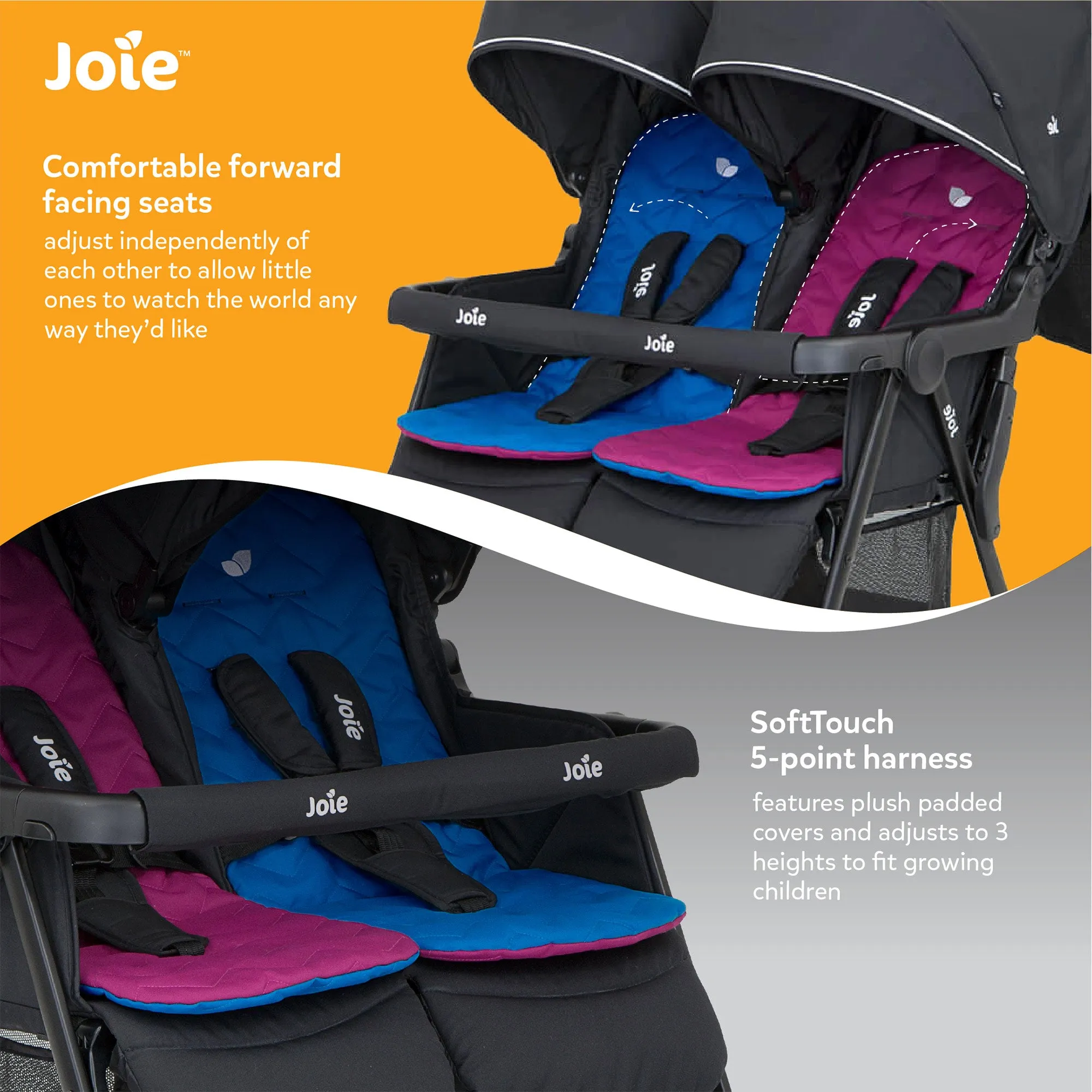 Joie Stroller Aire Twin (Birth to 36 Months) - Distressed Box