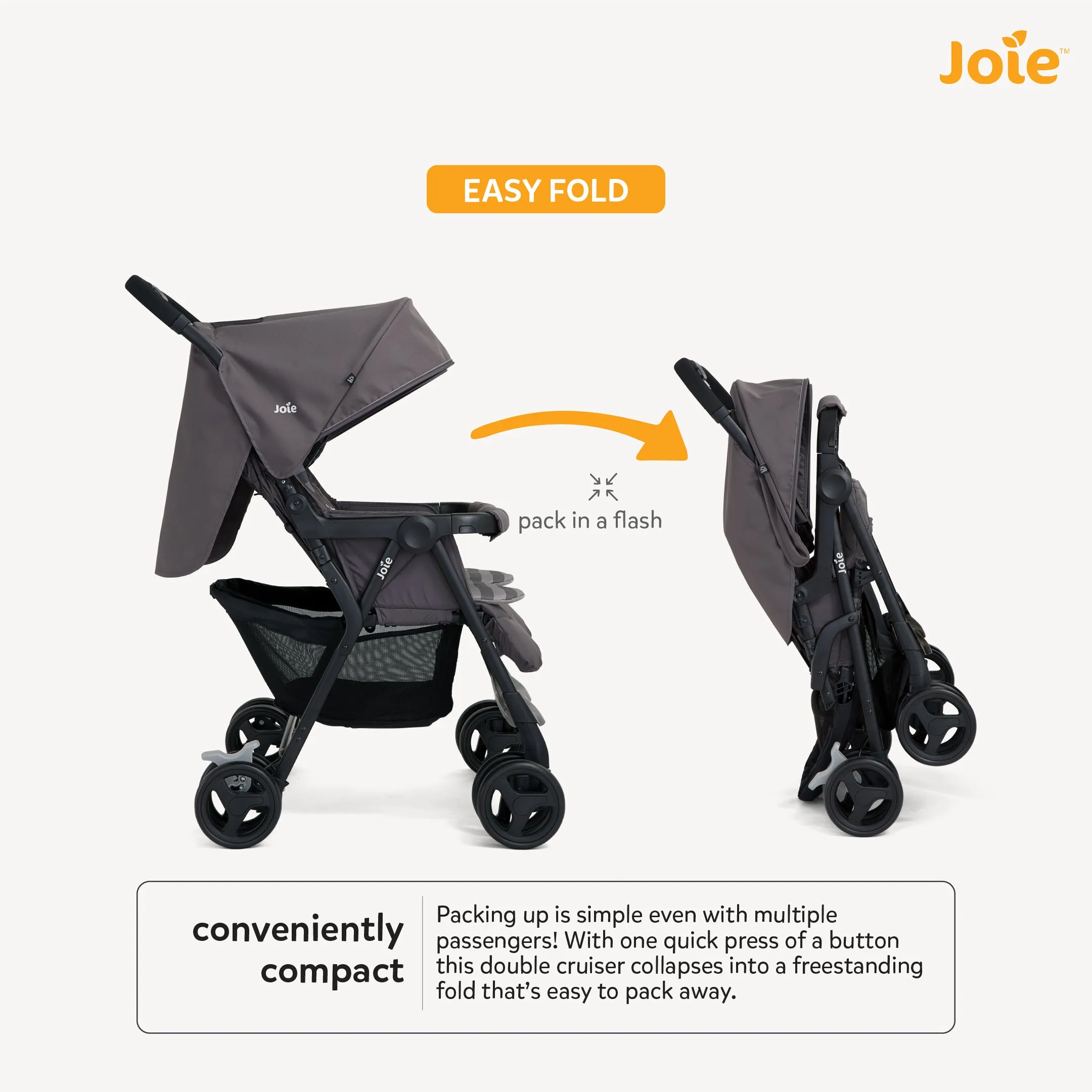 Joie Stroller Aire Twin (Birth to 36 Months) - Distressed Box