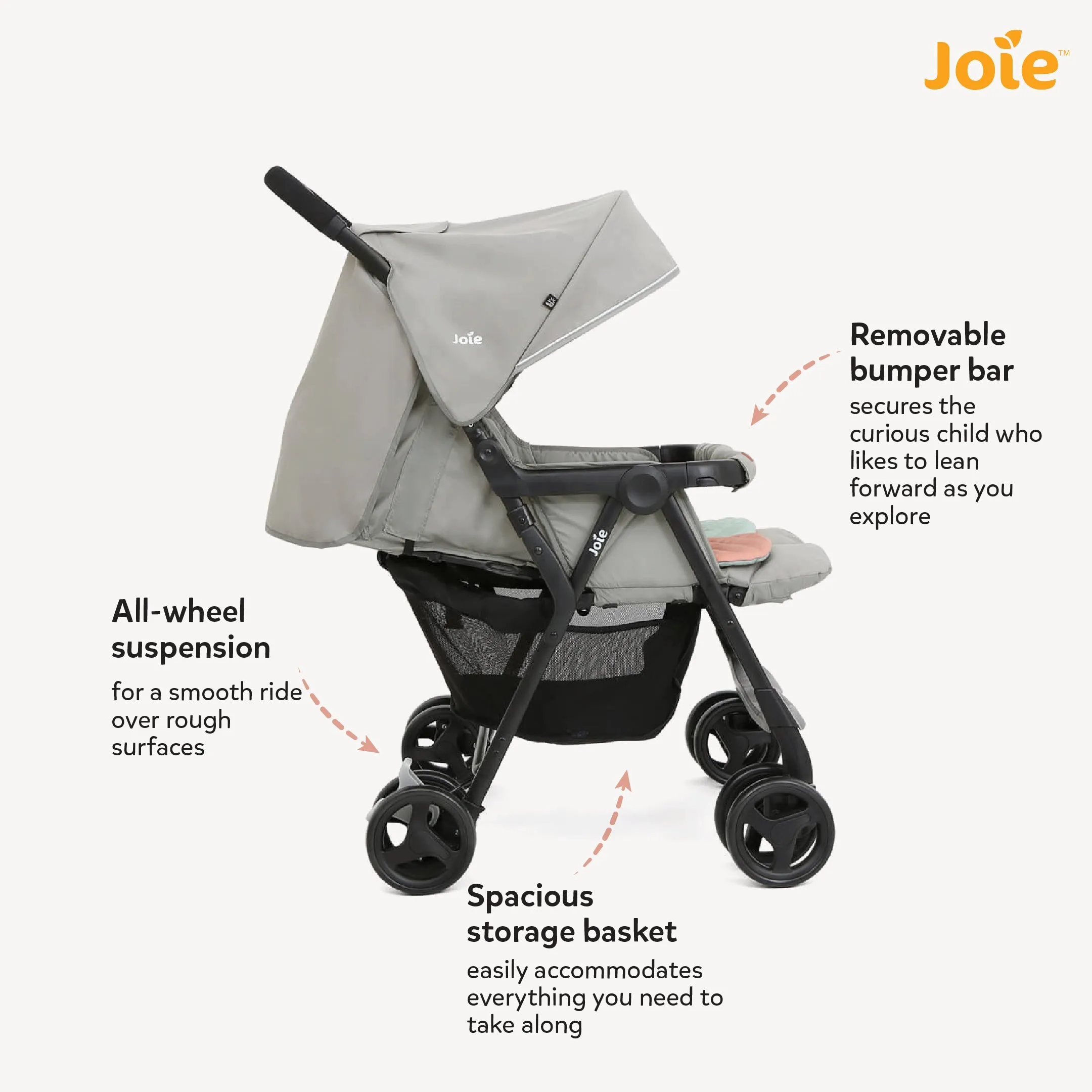 Joie Stroller Aire Twin (Birth to 36 Months) - Distressed Box