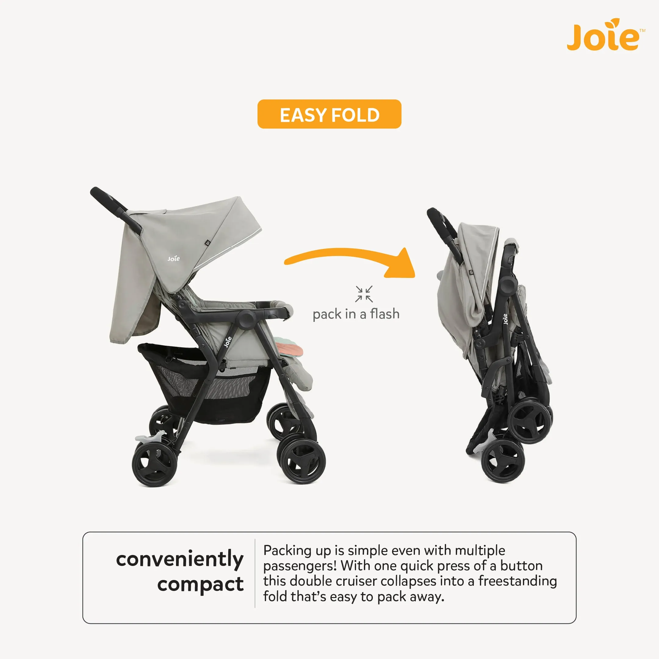 Joie Stroller Aire Twin (Birth to 36 Months) - Distressed Box